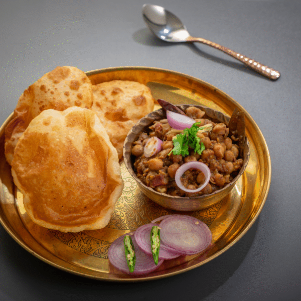 CHHOLE BHATURE (Contains Gluten, DF)